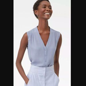 Rebecca Taylor Silk Double Georgette Blouse Breeze 12